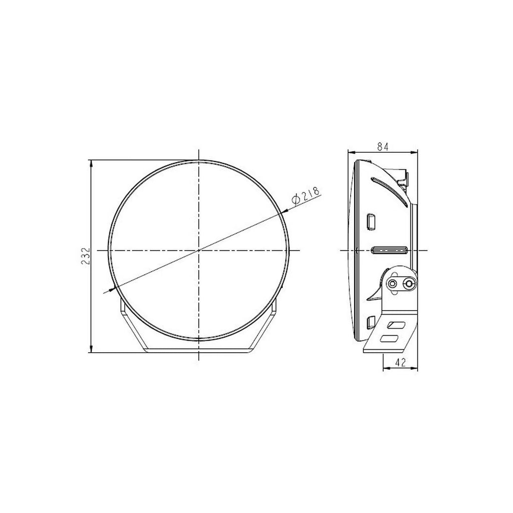 Extraljuspaket 4 st Razor Viggen 9" – med fäste och kablage