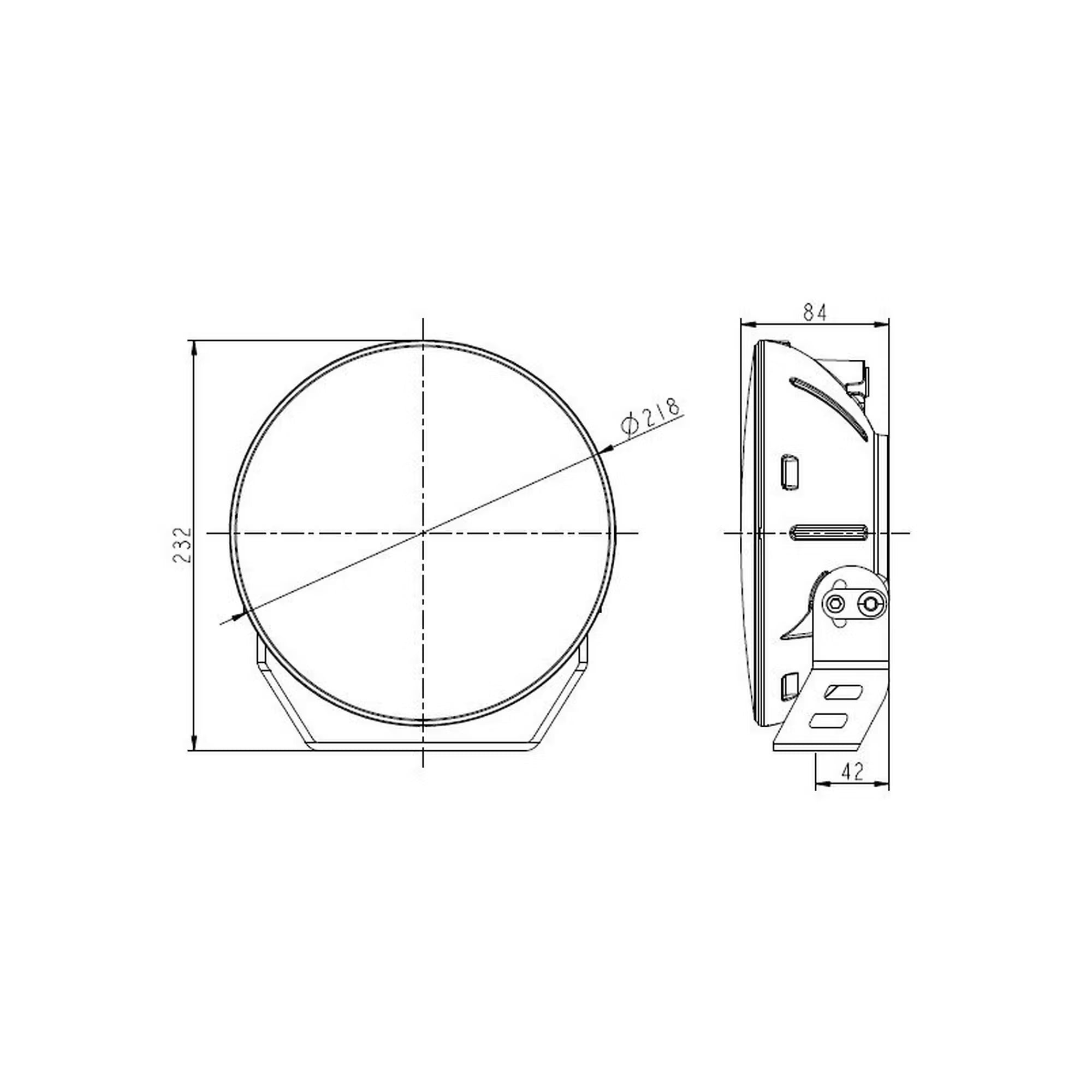 Extraljuspaket 4 st Razor Viggen 9" – med fäste och kablage