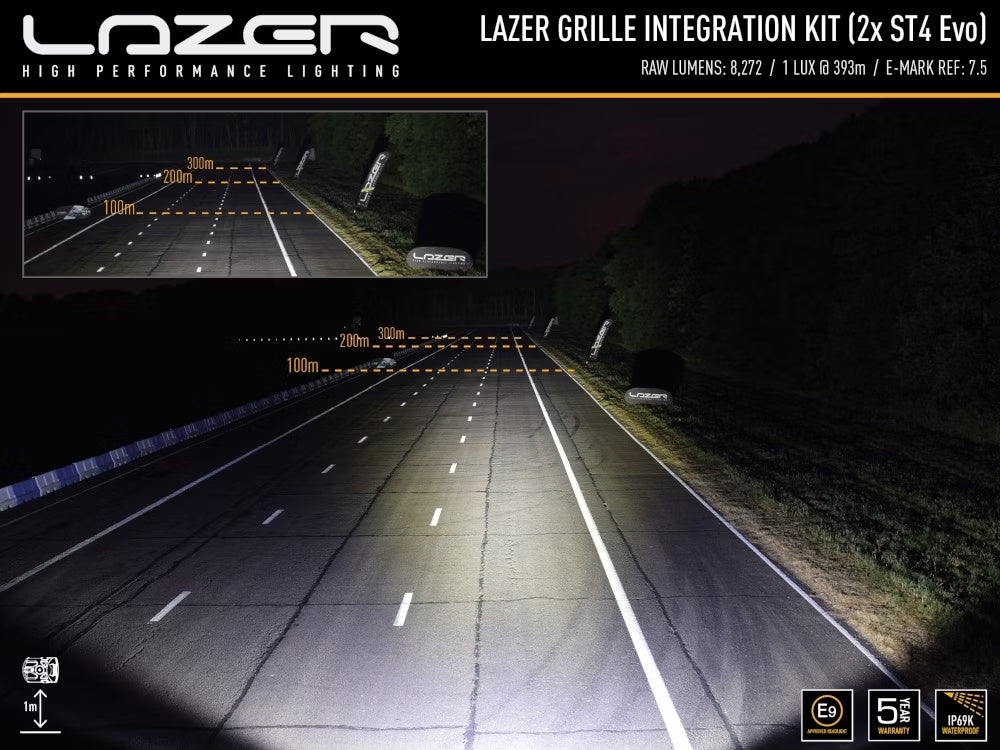 Lazer ST4 Grillkit Mercedes X-Klass LED Extraljus 4136 lm