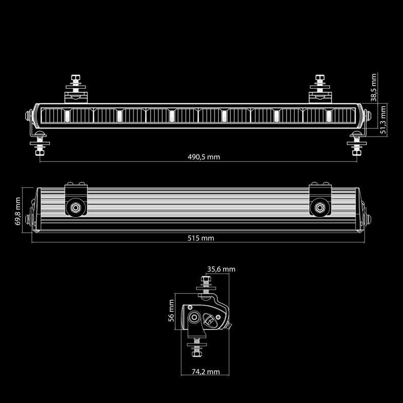 LED-ramp Dark Knight Nuuk 20″ – 9 500 lm, E-godkänd & CO₂-kompenserad