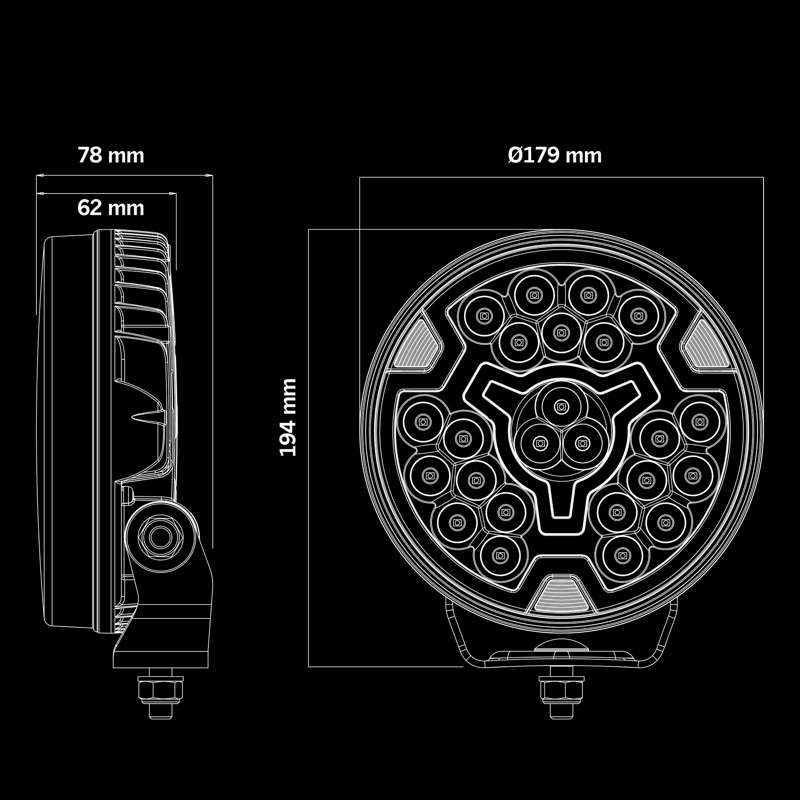 Strands Freedom Maximum 7″ LED Extraljus – 10000 lm – E-godkänd